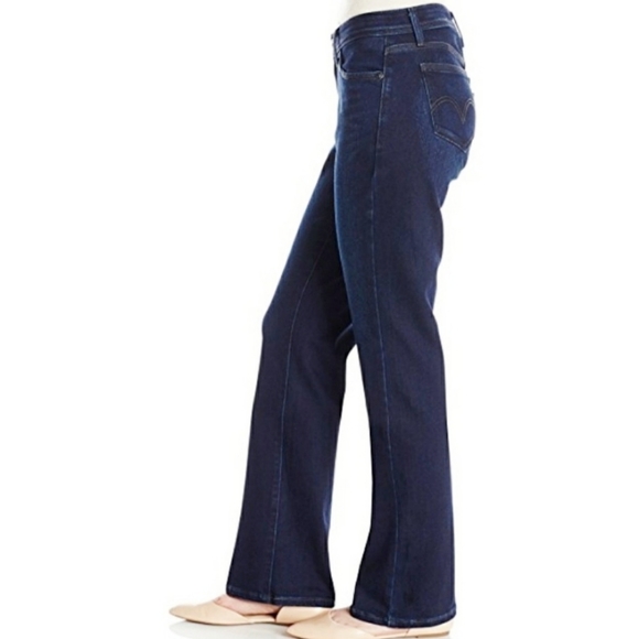 Levi's 529 Curvy Bootcut Jeans Dark Blue Wash Mid Rise Women's Size 8 Waist 29 - Picture 6 of 13